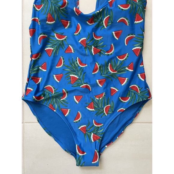 Old Navy Swim One Piece Swimsuit Watermelon Print Padded Swimwear - Picture 3 of 8